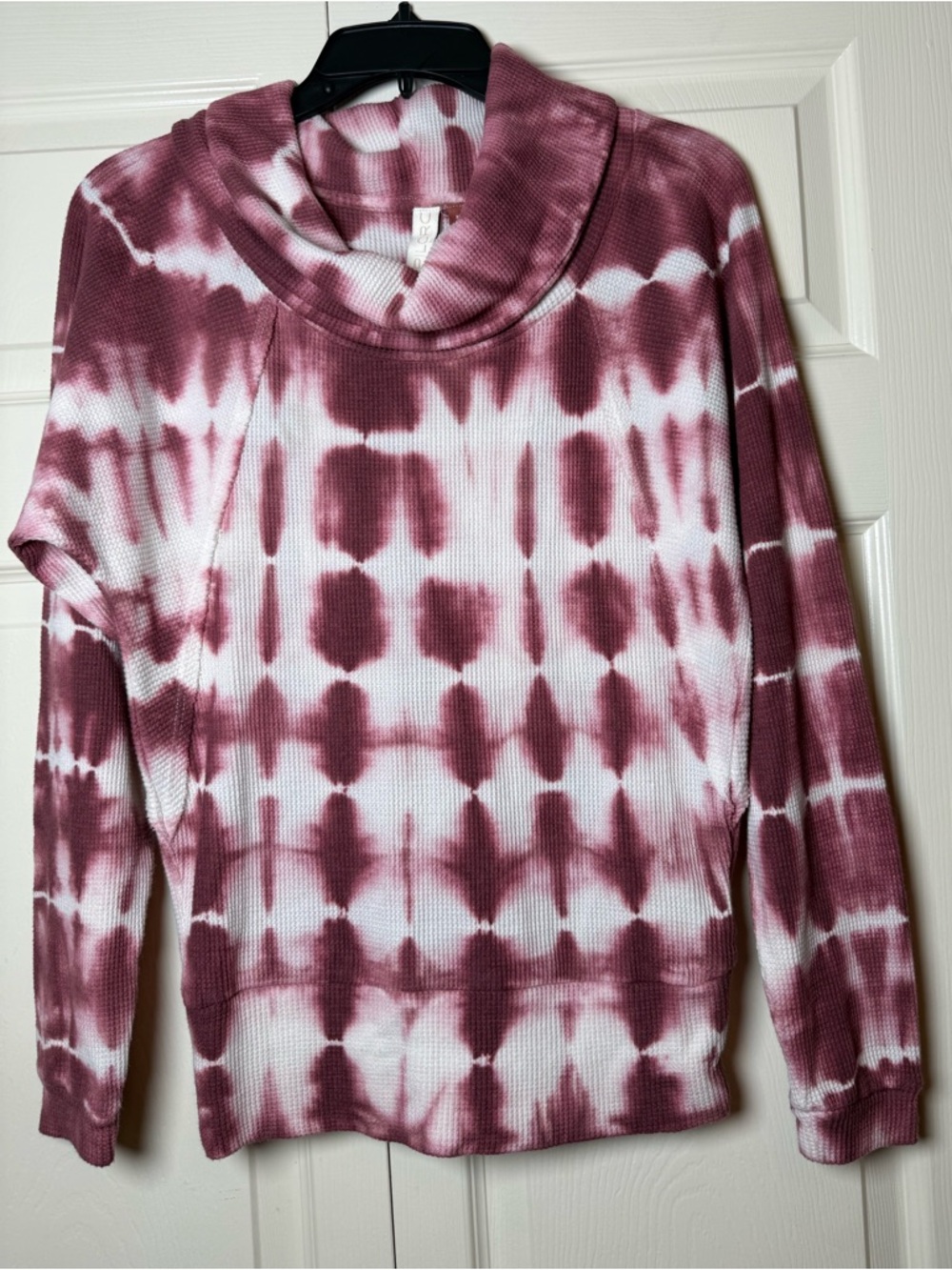Anthropologie Pilcro Tie-Dye Waffle Cowl Neck Top